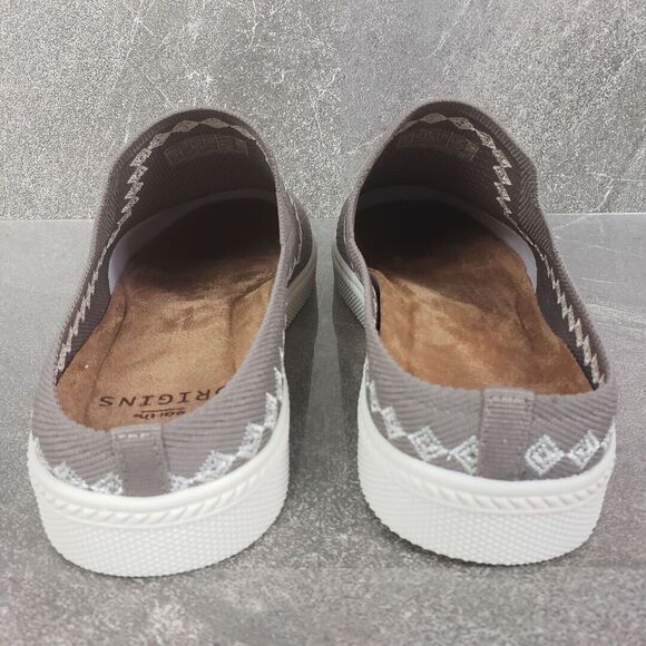 Earth Origins Shoes 8 Medium Embroidered Knit Slip On Mules Zilly Granite - Picture 4 of 12